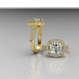 18k Yellow Gold Engagement Ring - 01AD04