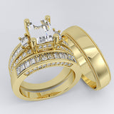 Gold Trio Wedding Set - 01AD40