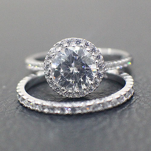 Sterling Silver Bridal Set -  01AS05
