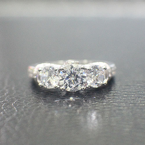 Sterling Silver Engagement Ring - 01AS17