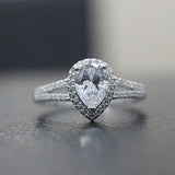 Sterling Silver Engagement Ring - 01AS23
