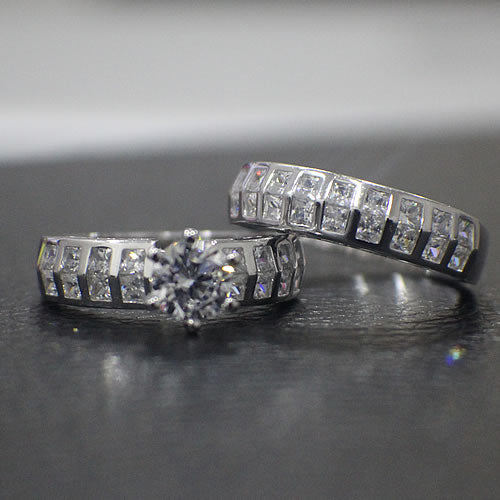 Sterling Silver Bridal Set - 01AS28