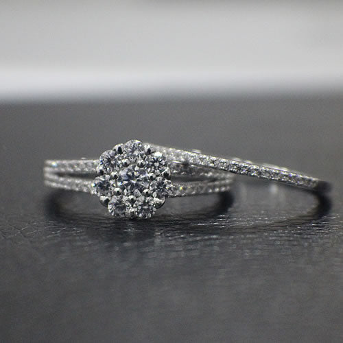Sterling Silver Bridal Set - 01AS33