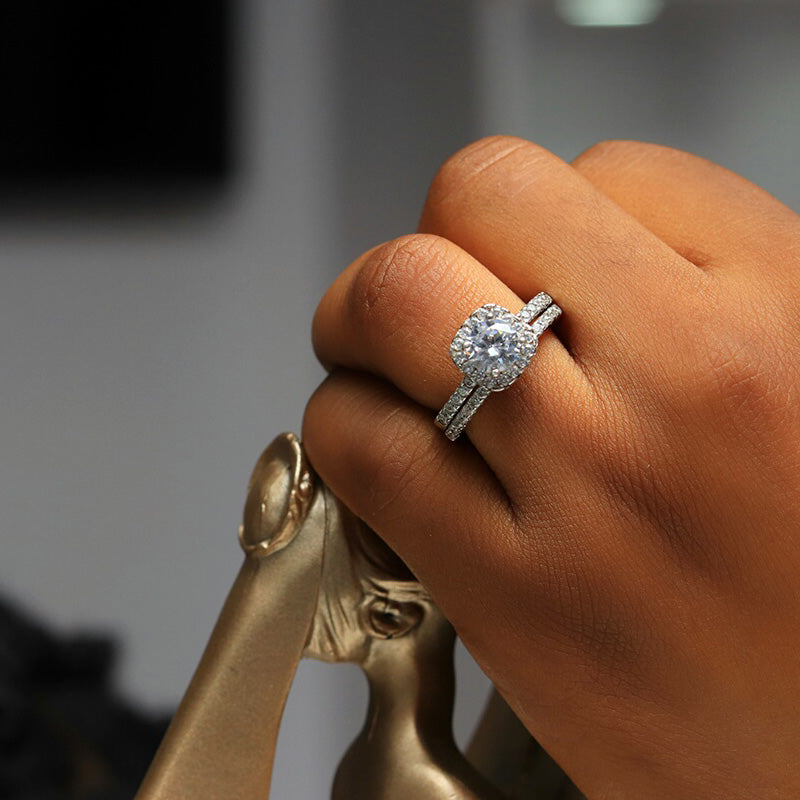 Sterling Silver Bridal Set - 01AS36