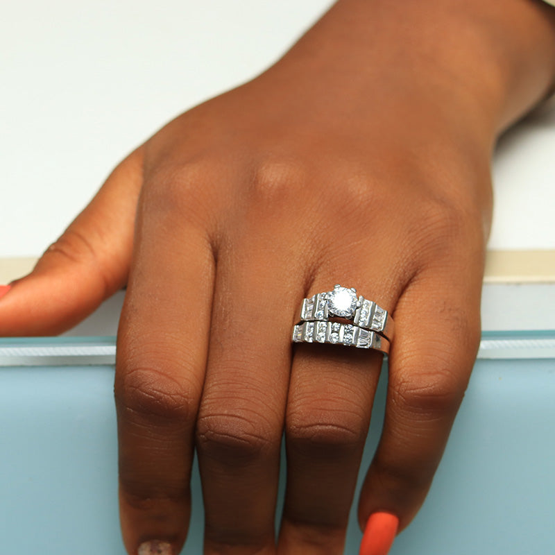 Sterling Silver Bridal Set - 01AS52