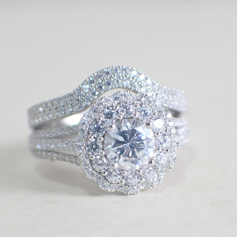 Sterling Silver Bridal Set - 01AS66