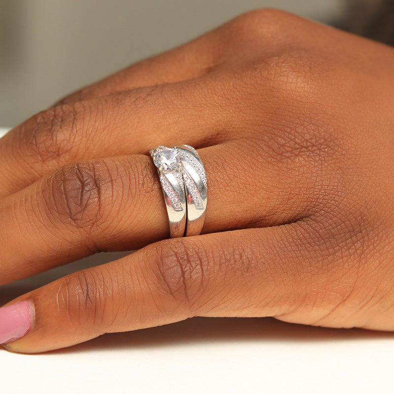 Sterling Silver Bridal Set - 01AS81