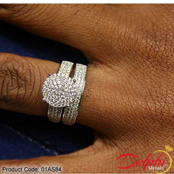 Sterling Silver Bridal Set - 01AS84