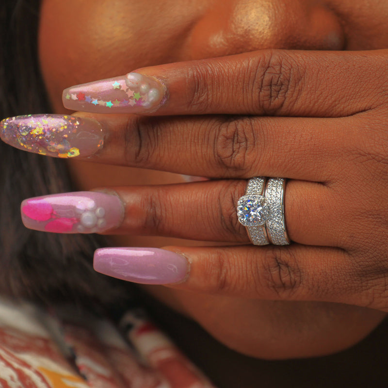 Sterling Silver Bridal Set - 01AS96