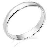 10k White Gold Wedding Band (4 mm) - 01B08
