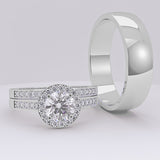 Gold and Tungsten Complete Wedding Set - 01BC01