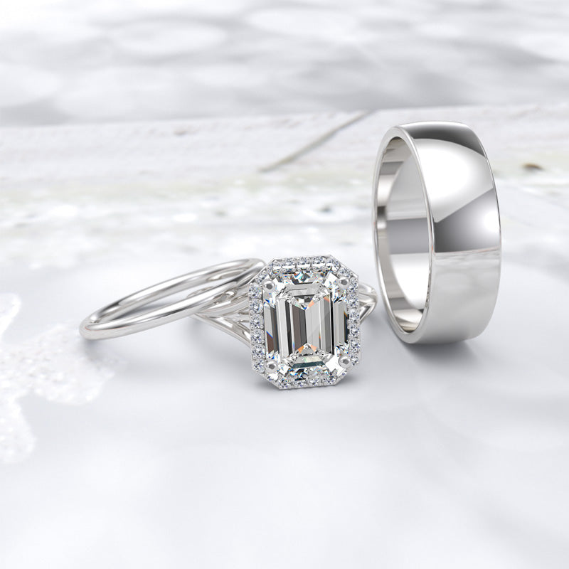 Gold and Tungsten Complete Wedding Set - 01BC03