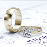 Gold and Tungsten Complete Wedding Set - 01BC05