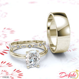Gold and Tungsten Complete Wedding Set - 01BC06