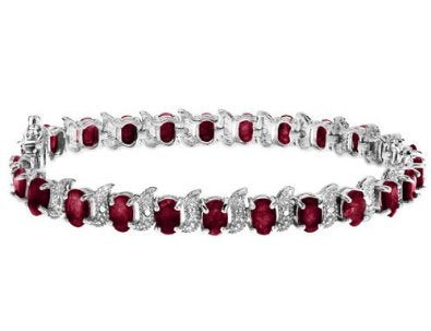Garnet Bracelet with Diamond - 01BR28