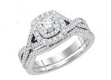 14k Gold with 0.95 CT Diamond Bridal Set - 01DS01