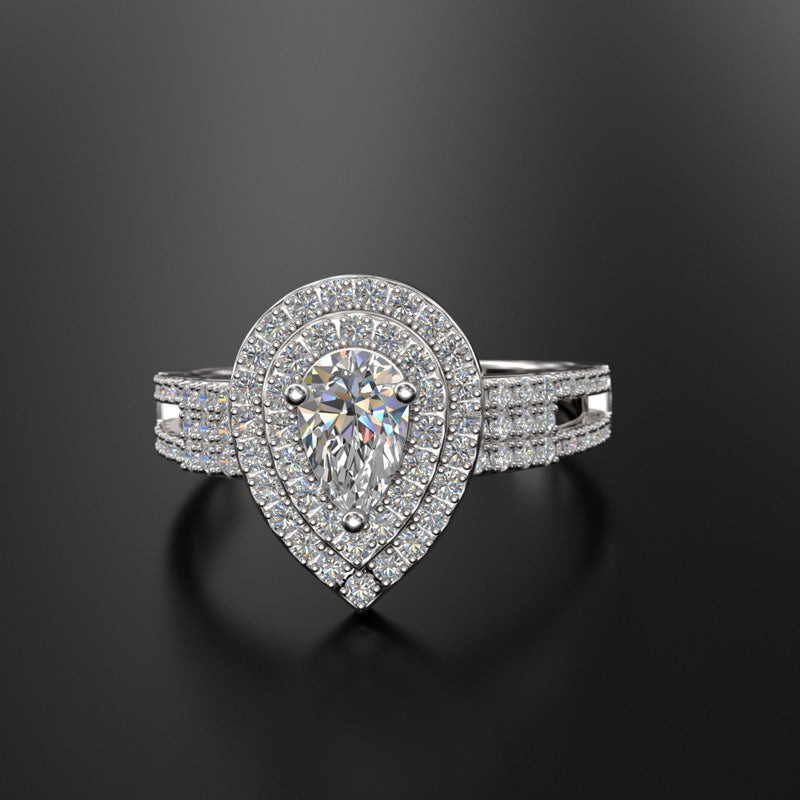 Pear Shaped Diamond Engagement Ring - 01GG42