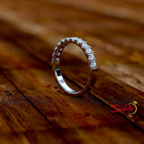 0.7ct Brilliant Diamond Half Eternity 14k Gold Band - 01MY01