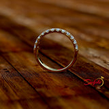 0.7ct Brilliant Diamond Half Eternity 14k Gold Band - 01MY01