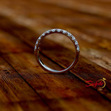 0.7ct Brilliant Diamond Half Eternity 14k Gold Band - 01MY01