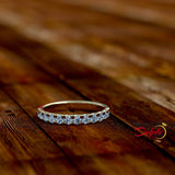0.7ct Brilliant Diamond Half Eternity 14k Gold Band - 01MY01