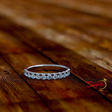 0.7ct Brilliant Diamond Half Eternity 14k Gold Band - 01MY01