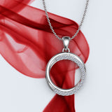 Diamond Circle Pendant Necklace - 01NN10