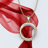 Diamond Circle Pendant Necklace - 01NN10