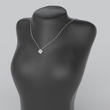 Princess Cut Diamond Pendant with Gold Chain - 01NN71