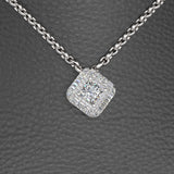Princess Cut Diamond Pendant with Gold Chain - 01NN71