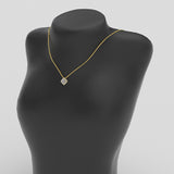 Princess Cut Diamond Pendant with Gold Chain - 01NN71