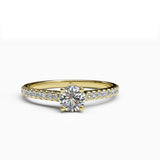 Solitaire Gold Engagement Ring with 0.5ct Diamonds - 01SG01