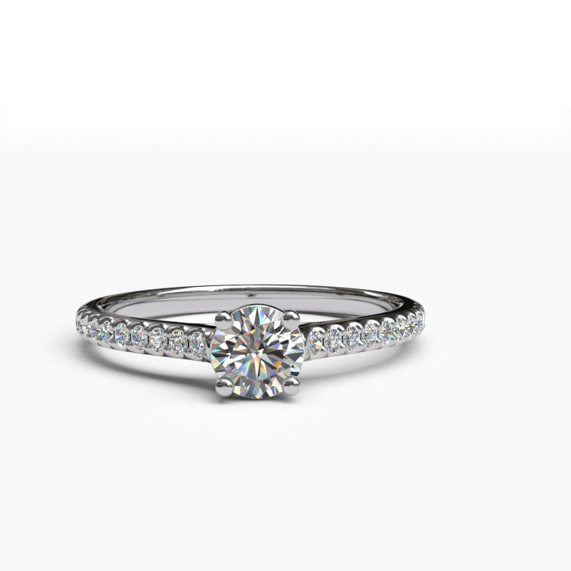 Solitaire Gold Engagement Ring with 0.5ct Diamonds - 01SG01