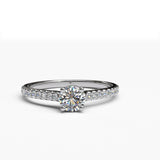 Solitaire Gold Engagement Ring with 0.5ct Diamonds - 01SG01