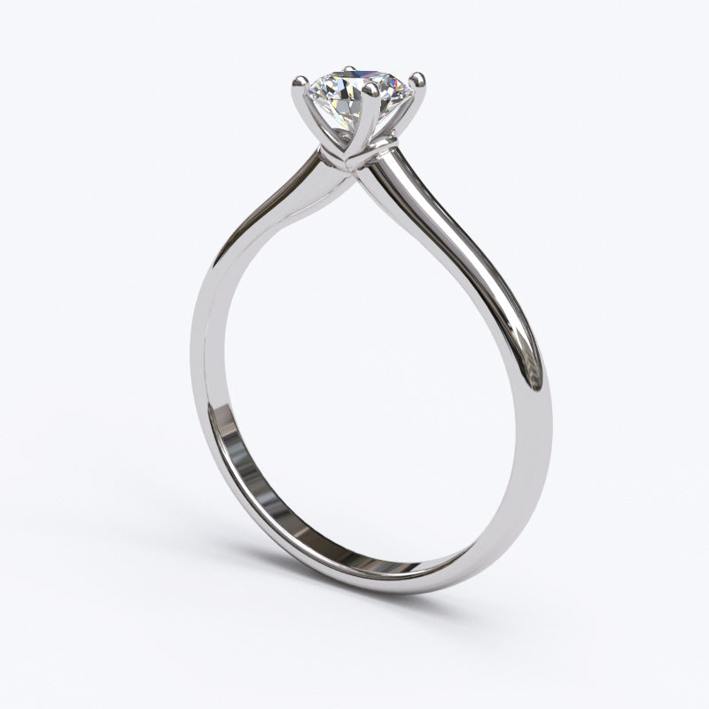 Solitaire Gold Engagement Ring with 0.4ct Brilliant Cut Diamond - 01SG02