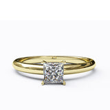 Solitaire Gold Engagement with 0.35ct Princess Cut Diamond - 01SG03