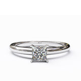 Solitaire Gold Engagement with 0.35ct Princess Cut Diamond - 01SG03