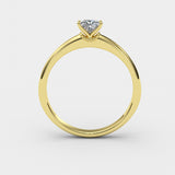 Solitaire Gold Engagement with 0.35ct Princess Cut Diamond - 01SG03