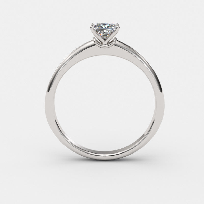 Solitaire Gold Engagement with 0.35ct Princess Cut Diamond - 01SG03