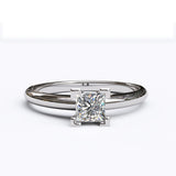 Solitaire Gold Engagement Ring with 0.35ct Princess Cut Diamond - 01SG04