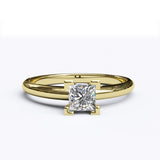 Solitaire Gold Engagement Ring with 0.35ct Princess Cut Diamond - 01SG04