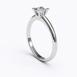 Solitaire Gold Engagement Ring with 0.35ct Princess Cut Diamond - 01SG04