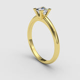 Solitaire Gold Engagement Ring with 0.35ct Princess Cut Diamond - 01SG04