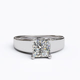 Solitaire Gold Engagement with 1ct Princess Cut Diamond - 01SG05