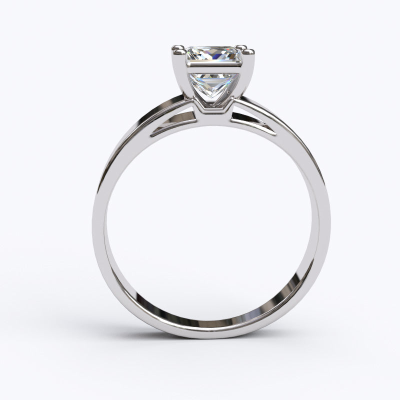 Solitaire Gold Engagement with 1ct Princess Cut Diamond - 01SG05