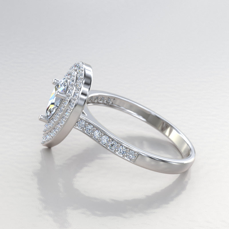 White Gold Engagement Ring - 01TX27