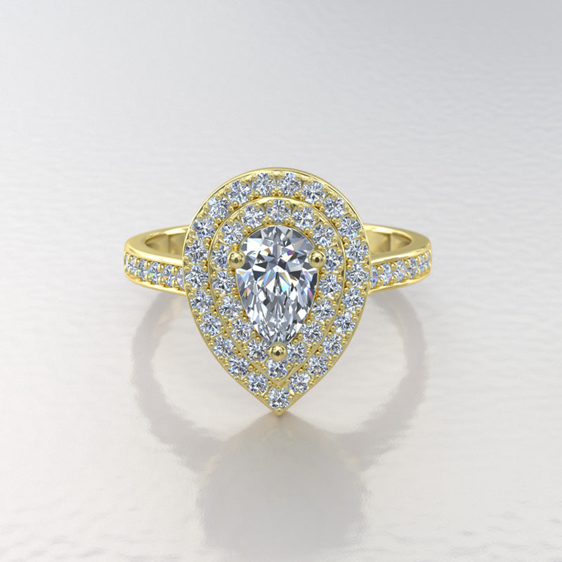 White Gold Engagement Ring - 01TX27