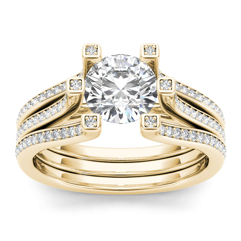 1.72ct Brilliant Diamond Gold Engagement Ring  - 01US01