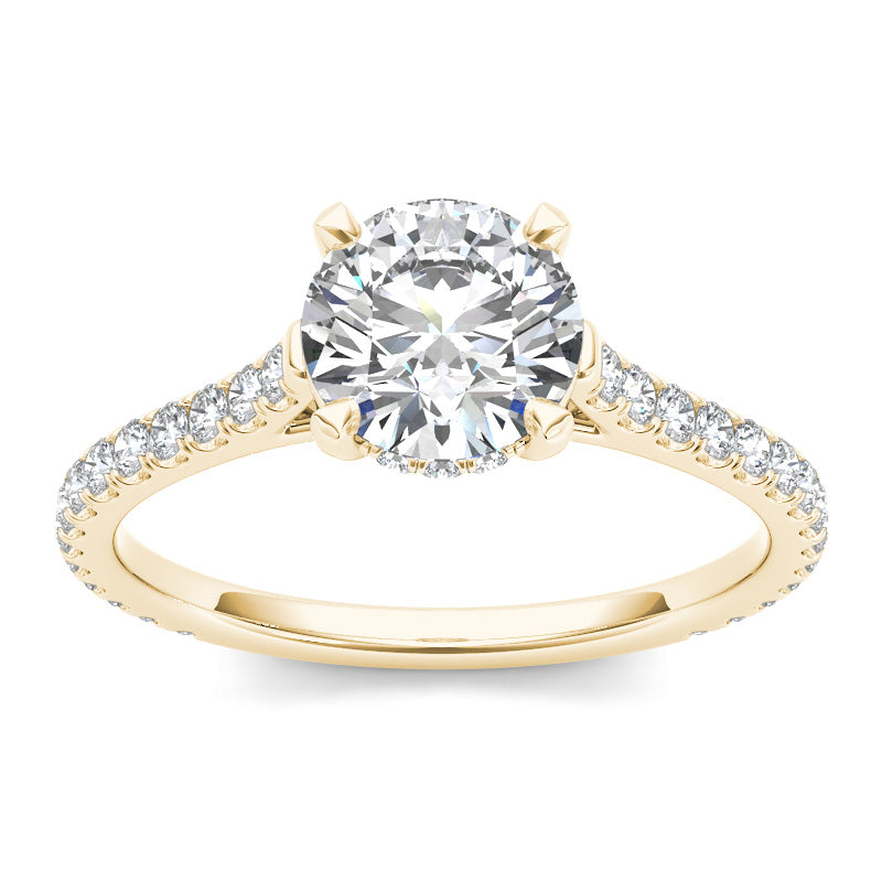 1.42ct Brilliant Diamond Solitaire Gold Engagement Ring  - 01US04