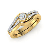 0.25ct Brilliant Cut Diamond Gold Bridal Set  - 01US08